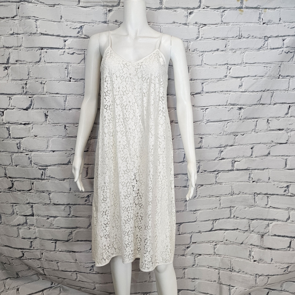 MaxMara Studio White Lace Slip Dress